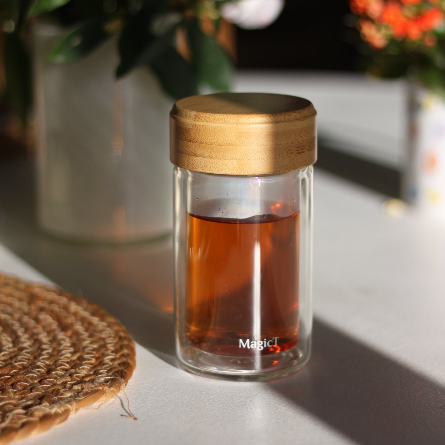 Double wall Glass Travel Mug