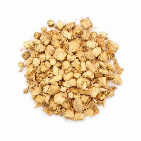 Dried ginger root pieces