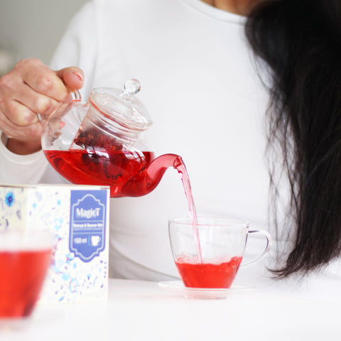 Glass Teacup and Saucer Set 150ml